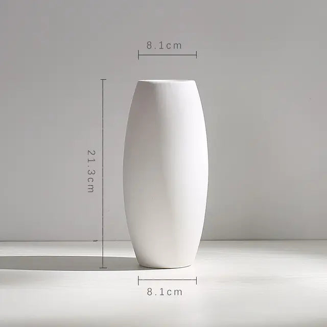 White Ceramic Vases