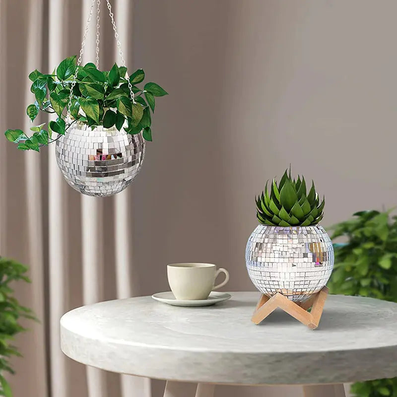 Hanging Disco Ball Planter