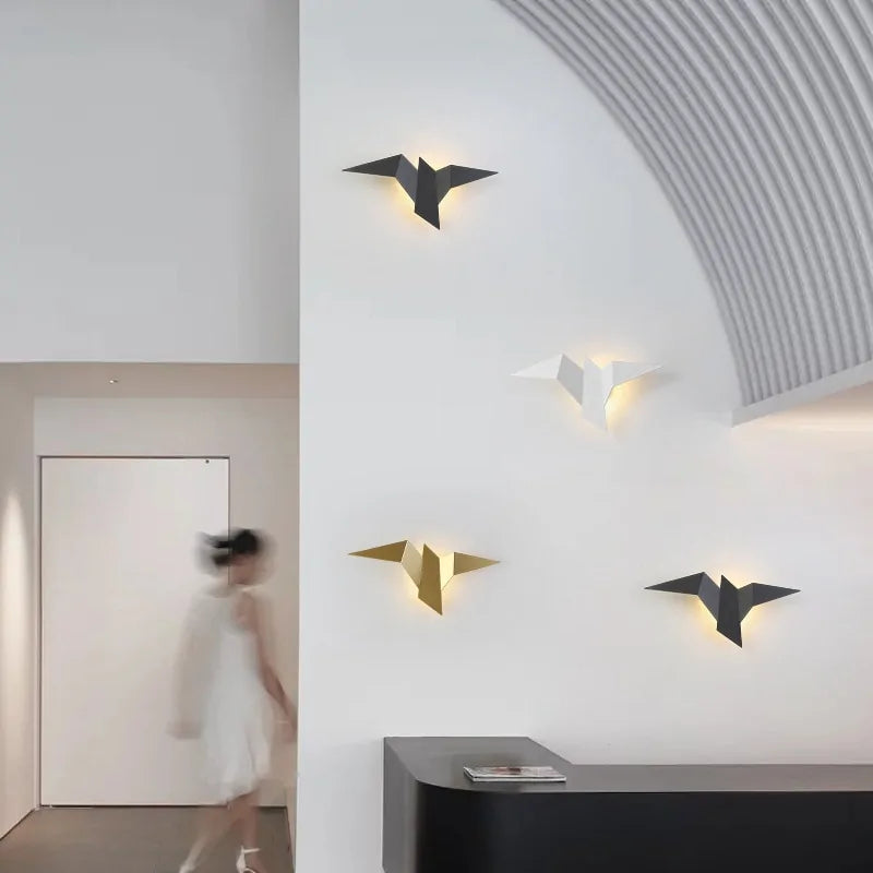 Origami Bird Wall Lamp
